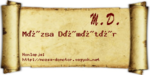 Mózsa Dömötör névjegykártya